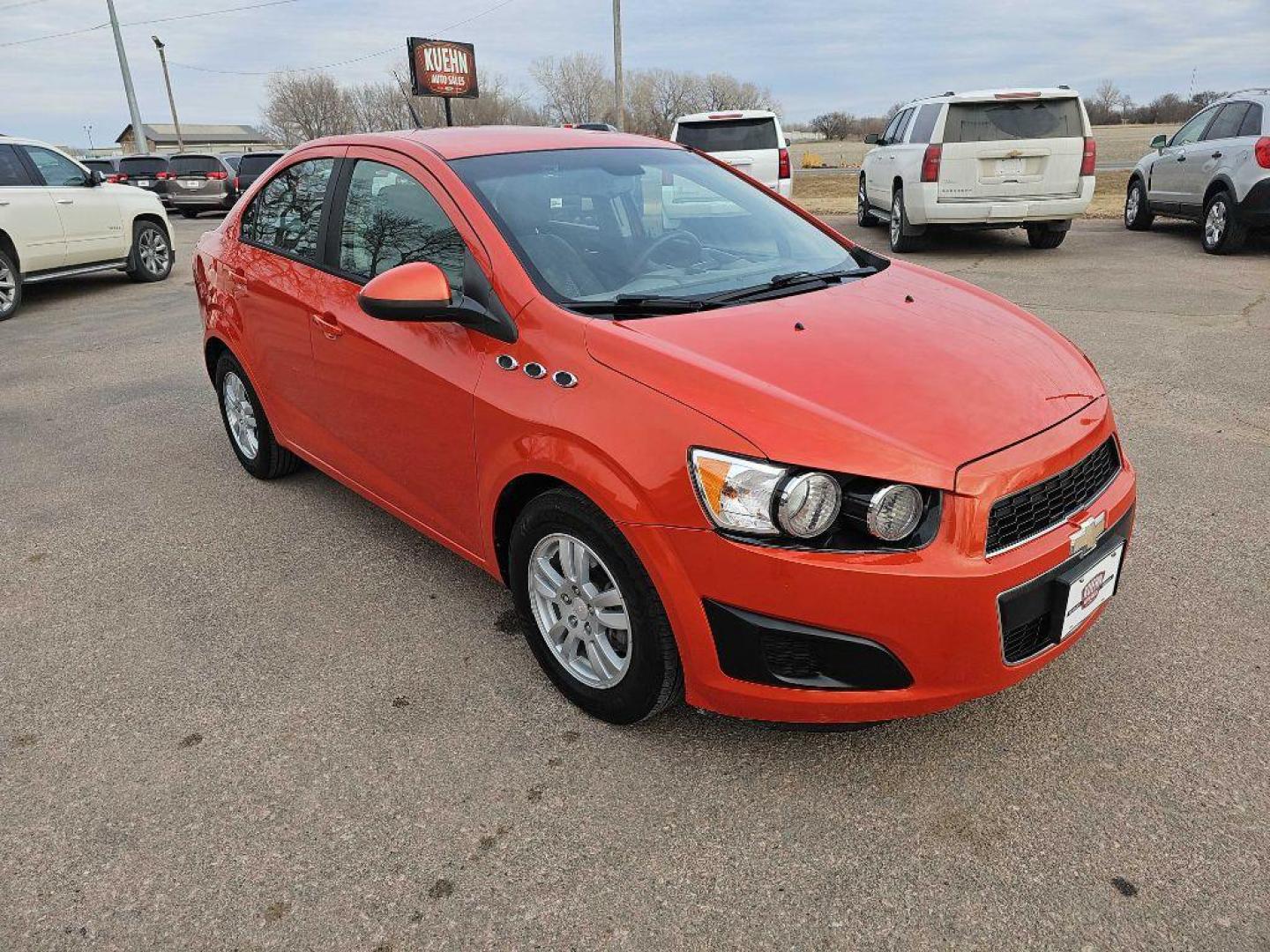 2012 ORANGE CHEVROLET SONIC LS (1G1JA5SHXC4) with an 1.8L engine, Automatic transmission, located at 495 Old Highway 20 West, South Sioux City, NE, 68776, (402) 494-2677, 42.458408, -96.443512 - Photo#5